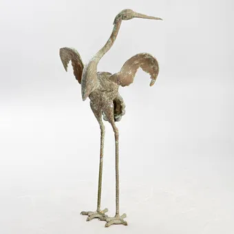 Garten-Skulptur eines Reihers, 20. Jh.