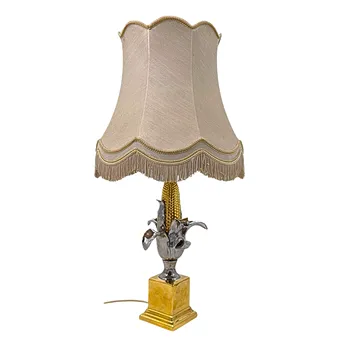 CAPODIMONTE. PORCELAIN CORN COB TABLE LAMP.