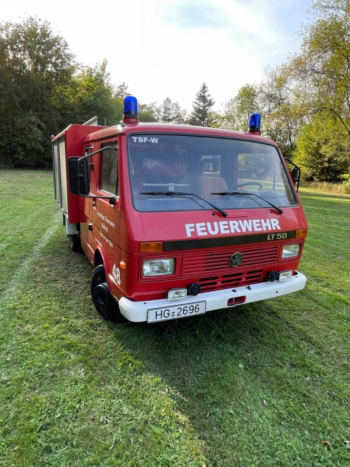 1 VW LT-50, TSF-W, mit Tragkraftspritze (Pumpe) und 500 l Wassertank