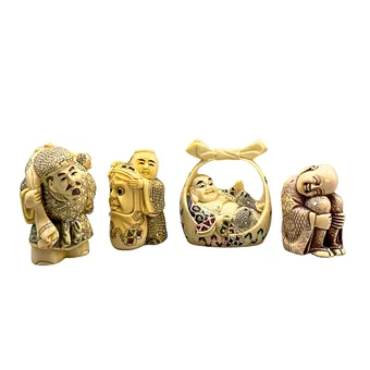 ČTYŘI ASIJSKÉ FIGURKY BUDDHY