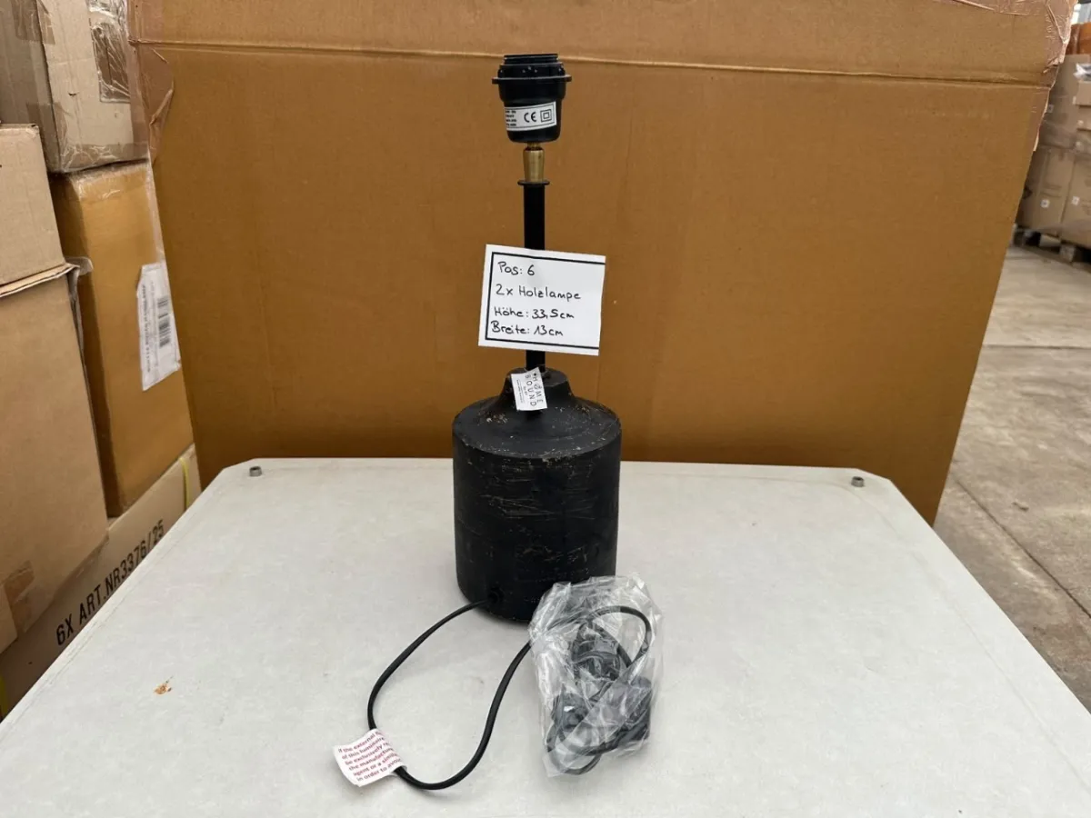 Partij houten lampen (2 stuks)