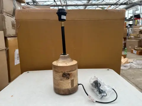 Wooden table lamp
