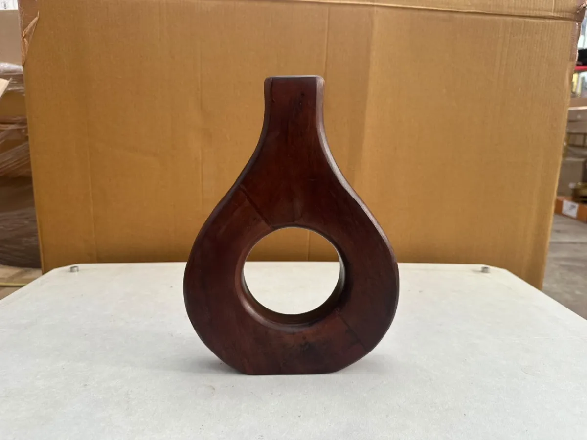 Lot of wooden vases (12 pieces)