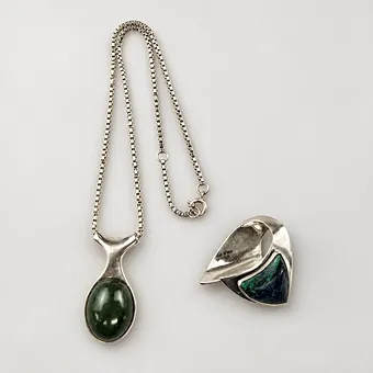 DVA ŠPERKY -SKANDINÁVSKÝ DESIGN-STŘÍBRO STERLING 925/000.