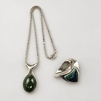 DVA ŠPERKY -SKANDINÁVSKÝ DESIGN-STŘÍBRO STERLING 925/000.