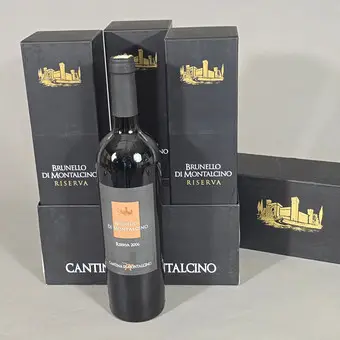 3 lahve 2006 Cantina di Montalcino, Brunello di Montalcino Riserva, Itálie.