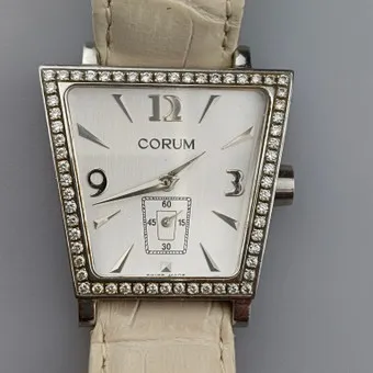 Ladies' wristwatch "CORUM" with diamond setting - Switzerland, model "TRAPEZE".