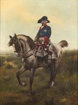 EUGEN UMBACH WEDŁUG WERNERA WILHELMA SCHUCHA. Fryderyk Wielki na koniu.