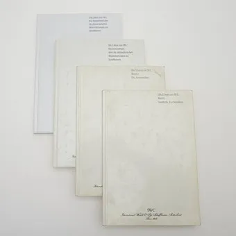 IWC. Zbiór oprawionych tomów, 'Die Uhren von IWC', 1982-1997, Schaffhausen, Szwajcaria. (4).
