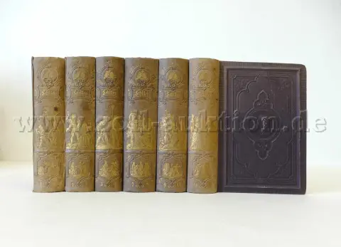 6 antiquarische boeken - Schillers werken in 12 banden, 1867