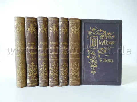 6 antiquarische banden - Die Ahnen van Gustav Freytag, 1888 - 1891