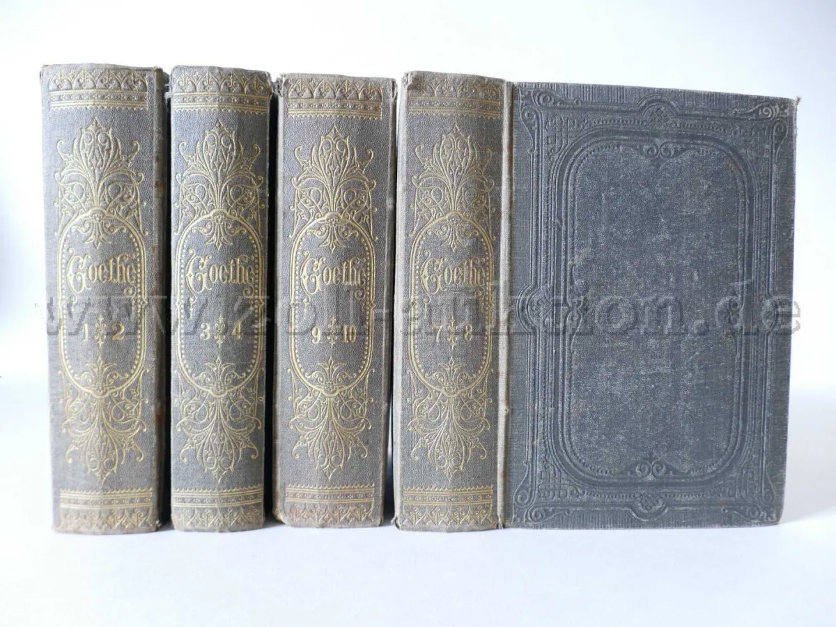 4 антикварные книги - Сочинения Гёте, 1867