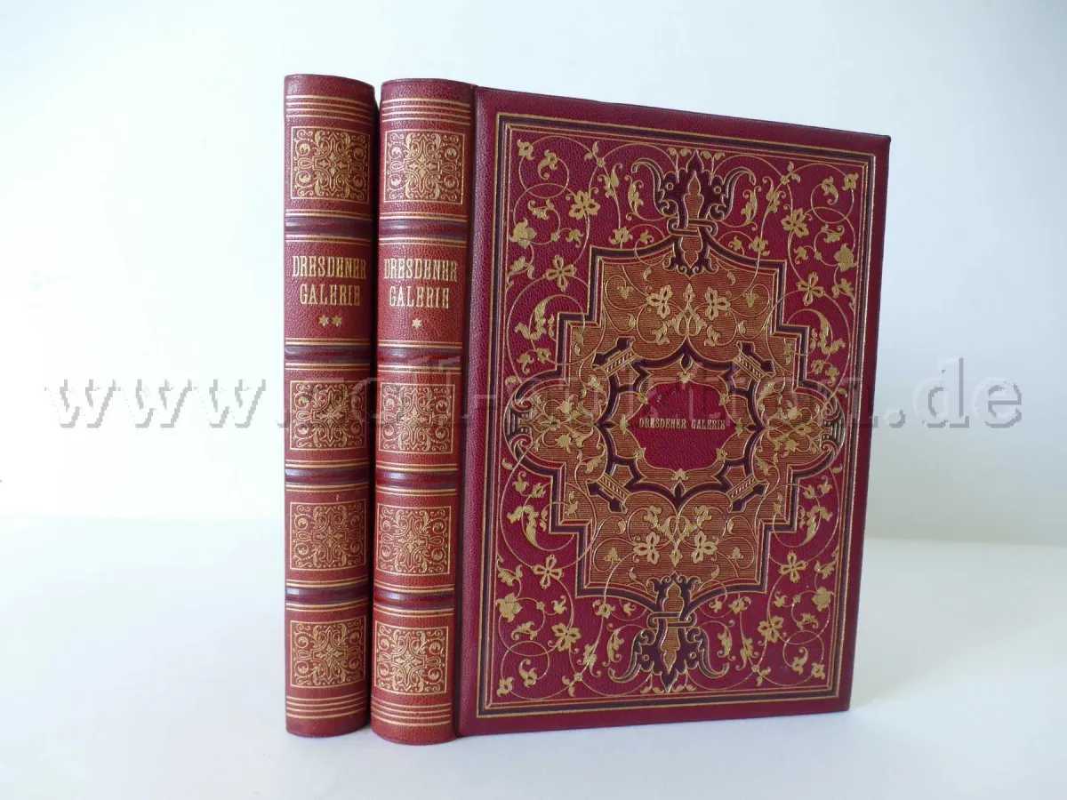 2 volumes - La Galerie de Dresde en photogravures d'après les tableaux originaux.