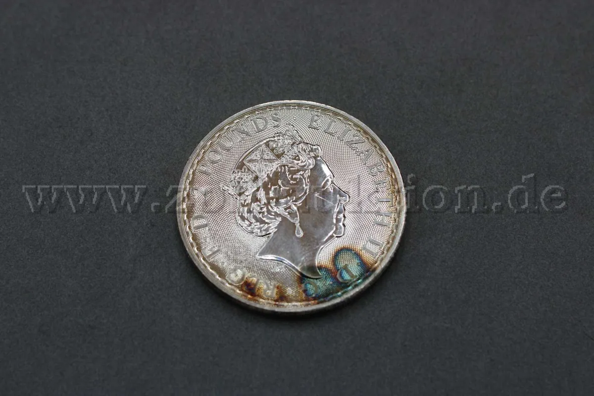 1 silver coin 2 Pounds - Elisabeth II "5th portrait" (fine silver 999)