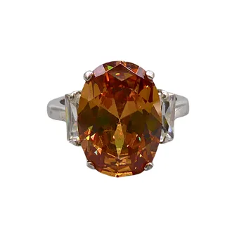 925ER SILBER - RING MIT NATÜRLICHEM EDELSTEIN, FACETTIERT.
