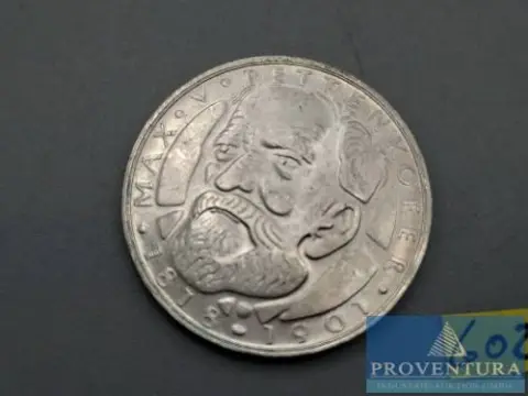 Pièce en argent République fédérale d'Allemagne 5 DM Max Pettenkofer 1968 vz argent .625 11,2 gr poids brut