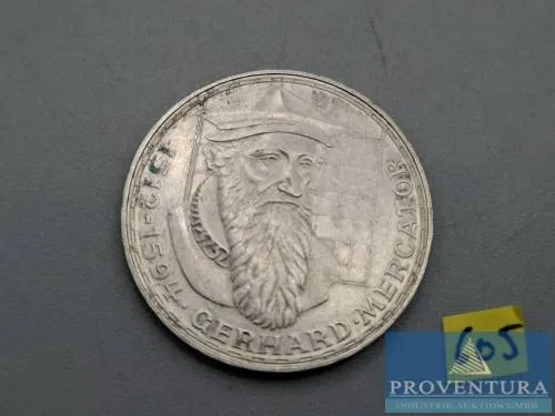 Silbermünze Bundesrepublik Deutschland 5 DM Gerhard Mercator 1969 vz Silber .625 11.2 gr Rauhgewicht
