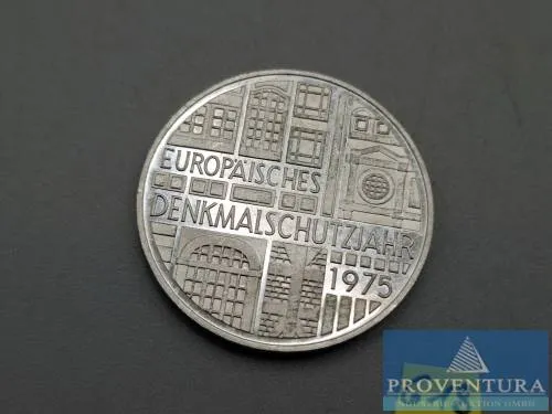 Zilveren munt Bondsrepubliek Duitsland 5 DM Europees Jaar van het Bouwkundig Erfgoed 1975 st Zilver .625 11,2 gr brutogewicht