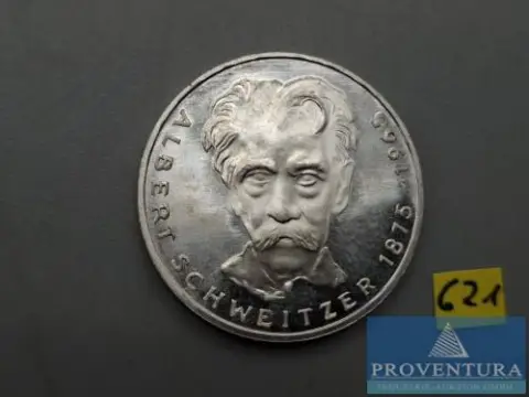Srebrna moneta Republika Federalna Niemiec 5 DM Albert Einstein 1975 st Srebro .625 11,2 g waga brutto