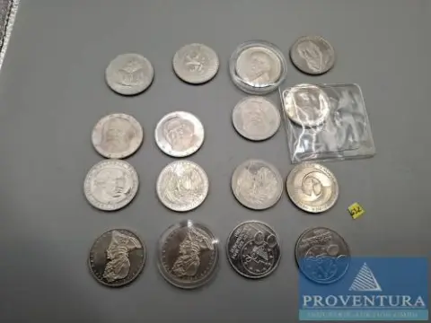 Monety kolekcjonerskie Republika Federalna Niemiec 16 sztuk 5 DM razem 80 DM