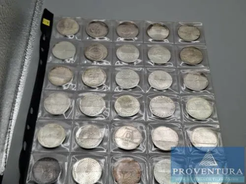 Silbermünzen Bundesrepublik Deutschland 30x 5 DM Silber .625 11.2 gr Rauhgewicht