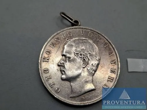Silbermünze Bayern 3 Mark Otto I. 1910 Silber .900 16.66 gr Rauhgewicht