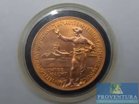 Medal brązowy Preussag historia górnictwa ok. 42 g 47,8 mm