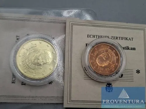 Pièces en euro Vatican Benoît XVI 2 centimes 2007 Benoît XVI KM376
