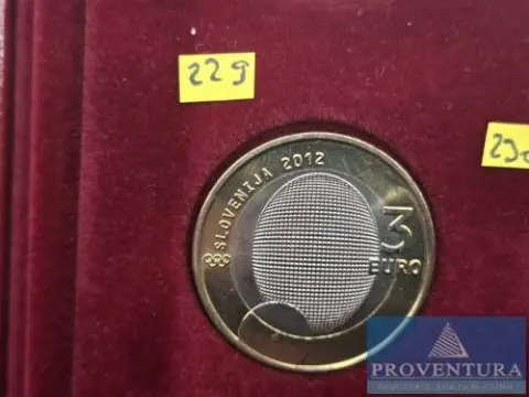 Umlaufmünze Slowenien 3 Euro 2012 + 2008