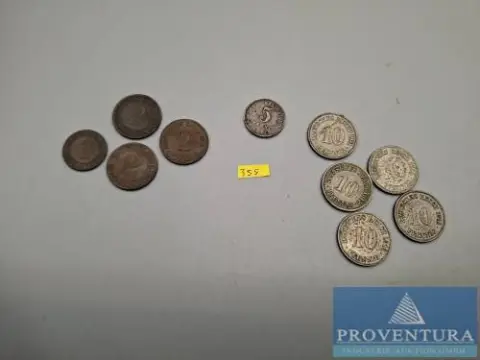 Umlaufmünzen Deutsches Reich 1x 1 Reichspfennig 1924A 1x 2 Rentenpfennig 1924A 2x 2 Reichspfennig 1924A 1914A 5 Pfennig 1918 5x 10 Pfennig gesamt 10 Stück