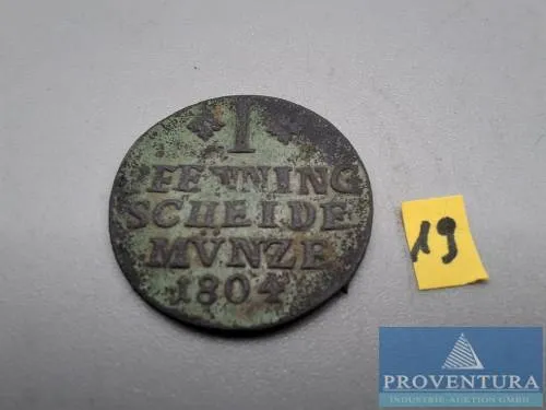 Circulation coin Brunswick-Wolfenbüttel 1 Pfennig 1804 KM995