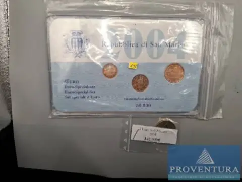 Série euro Saint-Marin 1-5 ct 2004 tirage 50 000 pièces + 1 euro 2004