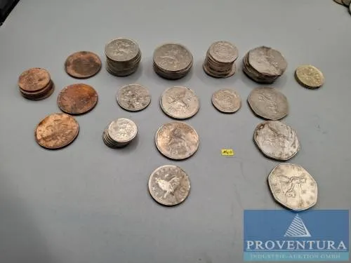Circulation coins England 1 penny - 1 pound 5x 1 penny