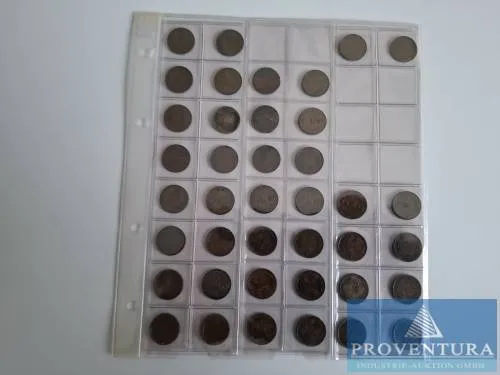 Circulation coins German Empire 24x 2 reichspfennig 1924-1936 / 10x 1936-1938