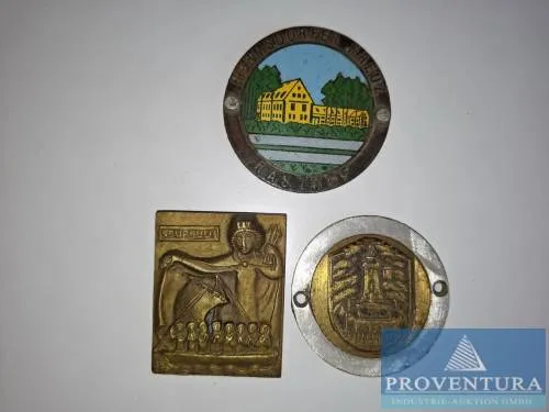 Historické plakety Rasthof Hersmdorfer Kreuz cca 52,44 g