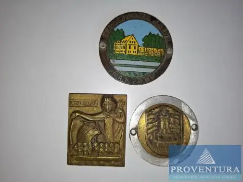 Plaketten historisch Rasthof Hersmdorfer Kreuz ca. 52.44 gr
