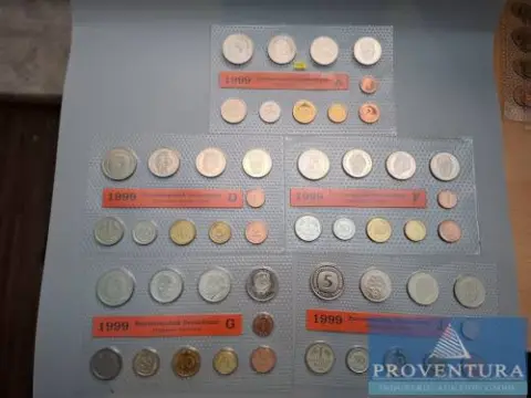KMS Bundesrepublik Deutschland 1999 ADFGJ st 64.40 DM