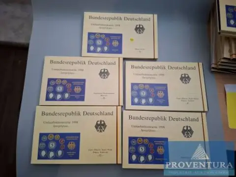 Muntset Bondsrepubliek Duitsland 1998 ADFGJ sp 64,40 DM