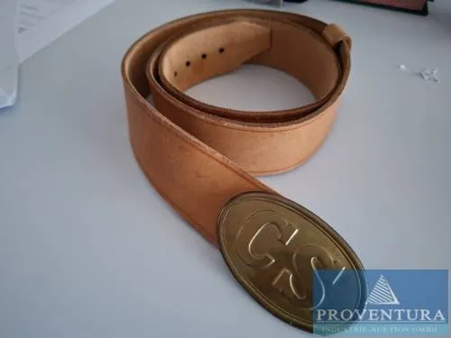 Leather belt with buckle replica American Civil War Confederate