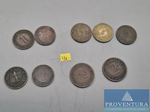 Pièces de circulation Reich allemand 1923-1933 4x 1 Reichspfennig