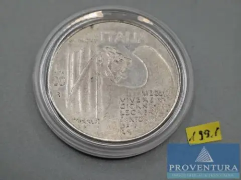 Medaille Italien 20 Lire 1943 Mussolini