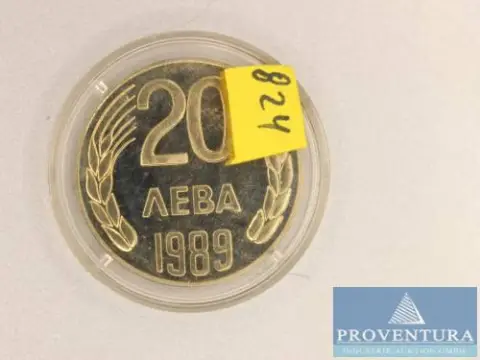 Sammlermünze Bulgarien 20 Lewa 1989 pp
