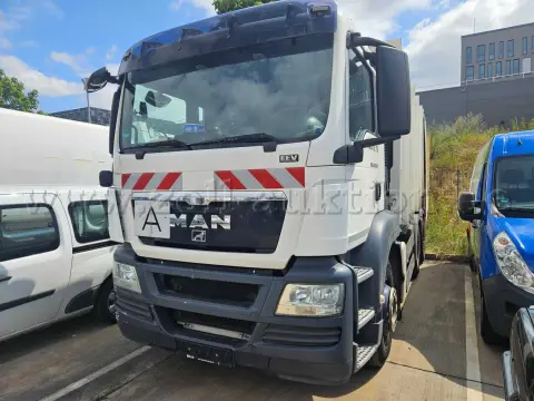 1 MAN TGS 26.320 camion à ordures avec carrosserie Zöller / Défectueux, non roulant