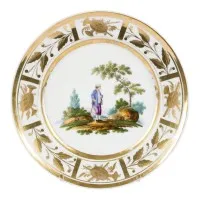 Assiette avec un berger