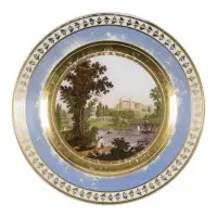 Assiette avec vue du château de Gatchina
