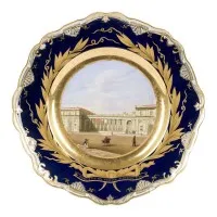 FEINER TELLER MIT DEM ANSICHT DES PALASTES S.K.H. DES PRINZEN ALBRECHT VON PREUßEN