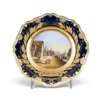 Fine assiette 'Ruines du château de Sayn'