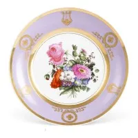 Assiette à décor floral