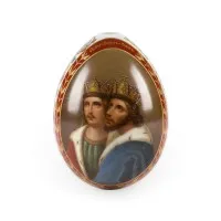 Œuf de Pâques fin avec les saints Boris et Gleb
