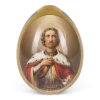 Fijn paasei met de heilige Alexander Nevski